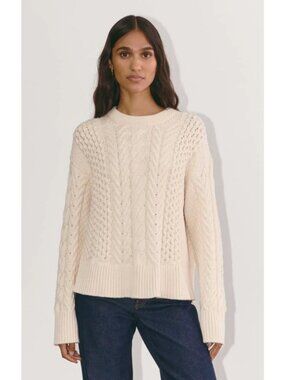 Everlane The Cable Sweater in Everyday Cotton Women's Size Large New With Tags!